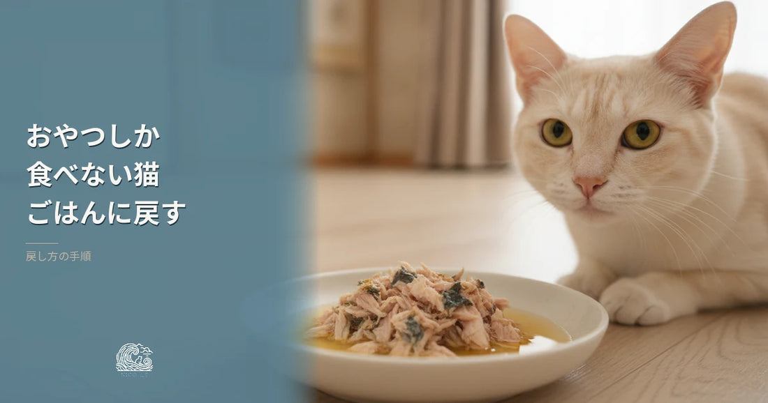 おやつしか食べない猫を、ごはんに戻す