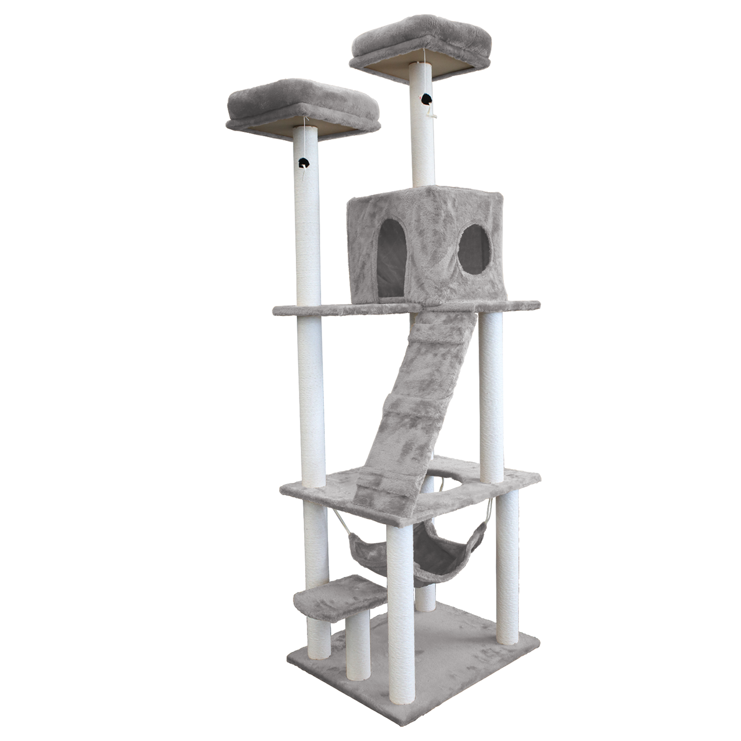 高さ180cm】置くだけキャットタワー ハンモック付き – NICO-LS